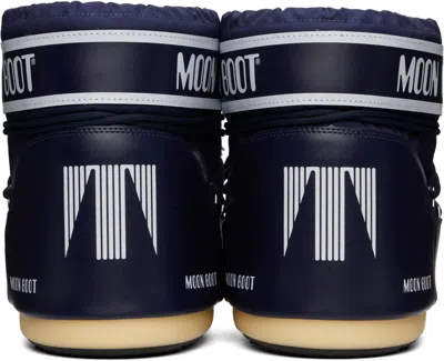 Moon Boot Navy Icon Low Nylon Boots In Multi