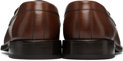 Paul Smith Brown Leather Benito Loafers In Brown