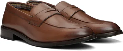 Paul Smith Brown Leather Benito Loafers In Brown