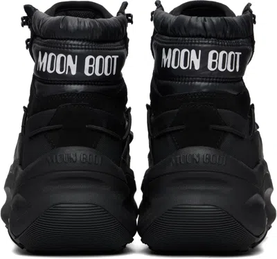Moon Boot Black Moon247 Xlace Mid Sneakers In Multi