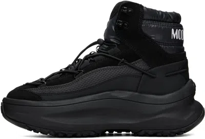 Moon Boot Black Moon247 Xlace Mid Sneakers In Multi