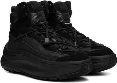 Moon Boot Black Moon247 Xlace Mid Sneakers In Multi