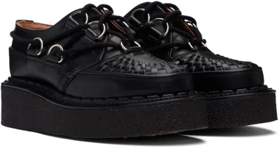 George Cox Black D-ring Tie Skipton Derbys In Black