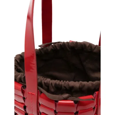 Dragon Diffusion Leather Bucket Bag In Red