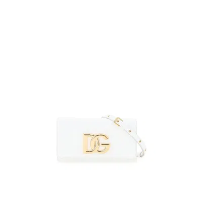 Dolce & Gabbana Leather Clutch In White