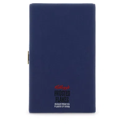 Anya Hindmarch Frosted Flakes Clutch Bag In Blue