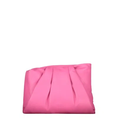 Ambush Leather Clutch Bag In Pink