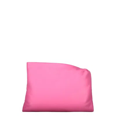 Ambush Leather Clutch Bag In Pink