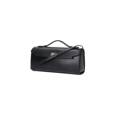 Anya Hindmarch Mortimer Top-handle Clasp Clutch In Black