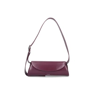 Jil Sander Small Shoulder Bag Cannolo In Purple