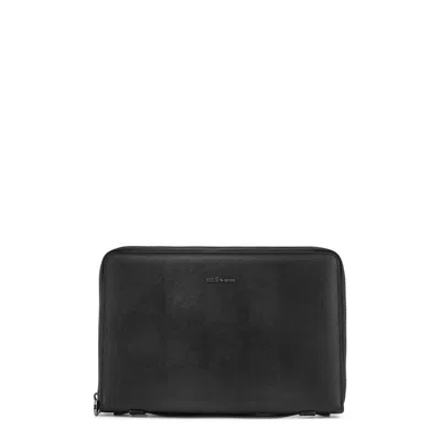 Kiton Leather Holder In Leather In Black