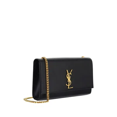 Saint Laurent Monogram Shoulder Bag In Black