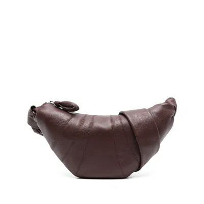 Lemaire Croissant Medium Leather Shoulder Bag In Brown