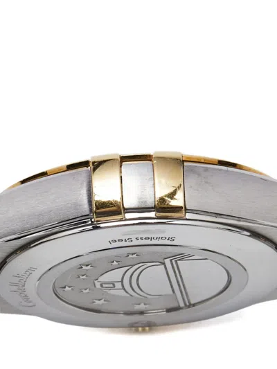 Pre-owned Omega Constellation 27毫米不锈钢钻石腕表 In Silver