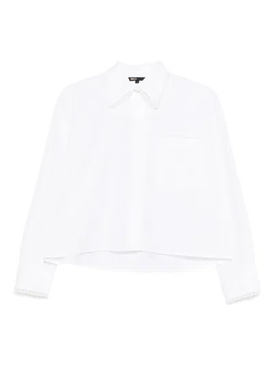 Maje Braid Trim Shirt In White