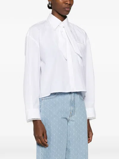 Maje Braid Trim Shirt In White