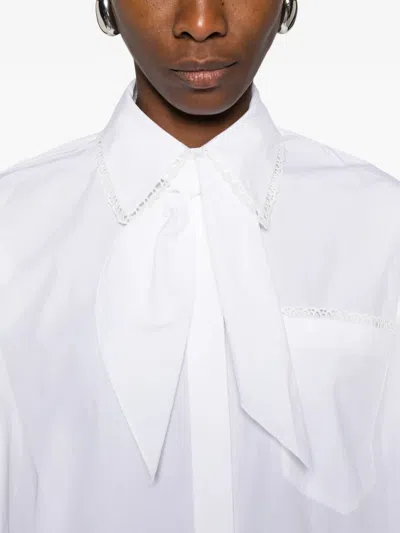 Maje Braid Trim Shirt In White