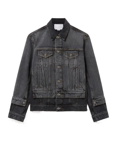 Stella Mccartney Double-layered Denim Jacket In Black