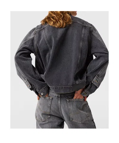 Stella Mccartney Double-layered Denim Jacket In Black