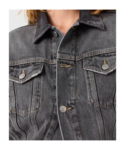 Stella Mccartney Double-layered Denim Jacket In Black