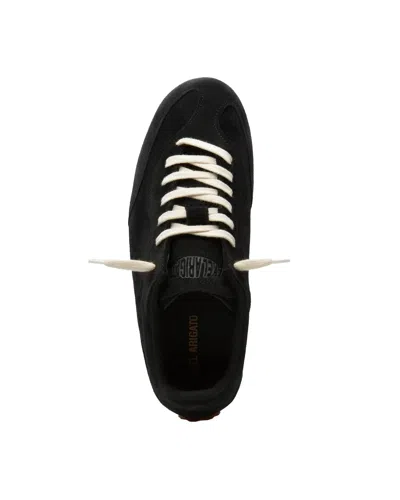 Axel Arigato Daze Runner Black Sneaker With Logo On The Tongue And Grooved Sole In Suede Man In Black