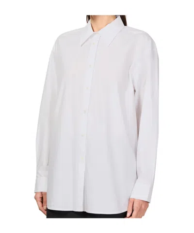 Totême Lapel Long-sleeved Shirt In White