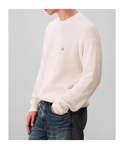 Calvin Klein Jeans Est.1978 Calvin Klein Jeans Waffle Knit Jumper In Neutral