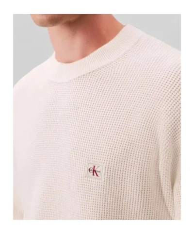 Calvin Klein Jeans Est.1978 Calvin Klein Jeans Waffle Knit Jumper In Neutral