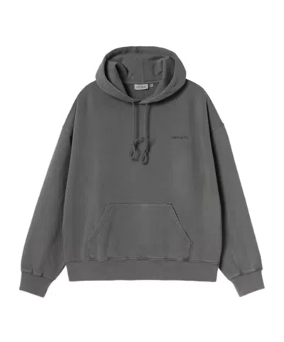 Carhartt Wip Drawstring Hoodie Sweater In Gray