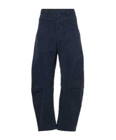 Nili Lotan Denim Trousers With Belt Loops In Blue