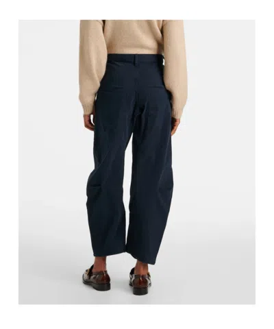 Nili Lotan Denim Trousers With Belt Loops In Blue