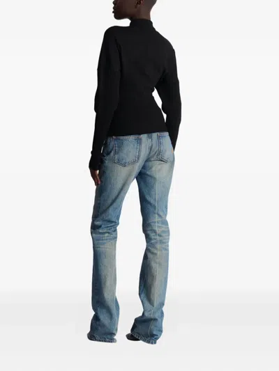 Balmain Zipped Knit Cardigan In Black