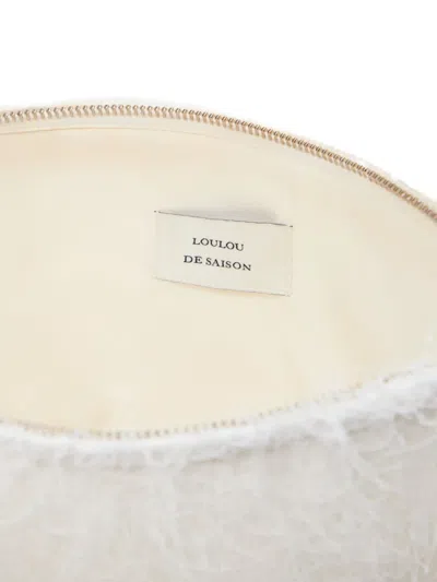 Loulou De Saison Evano Clutch Mit Fransen In White
