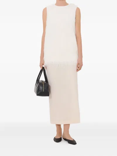 Loulou De Saison Yasmin Bluse Mit Fransen In White