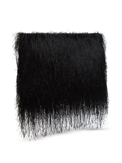 Loulou De Saison Eckige Evano Clutch Mit Fransen In Black