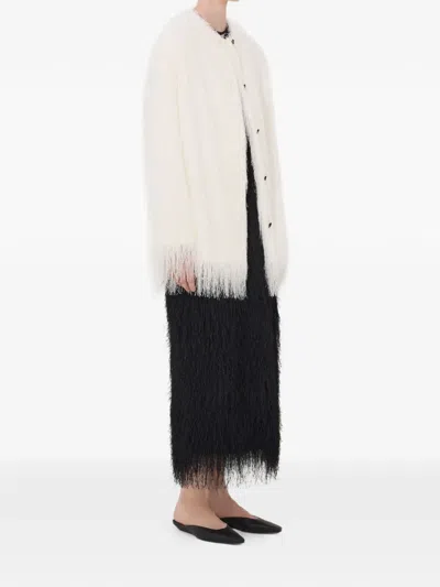 Loulou De Saison Filipo Fringed-detail Coat In White