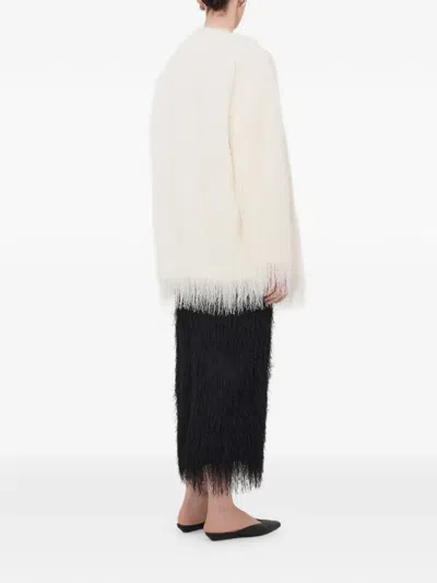 Loulou De Saison Filipo Fringed-detail Coat In White