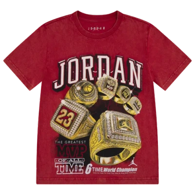 Jordan Boys 8-18 Rings Graphic Print T-shirt In Red