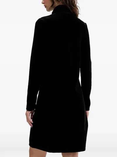 Hugo Boss Zip-up Mini Dress In Black