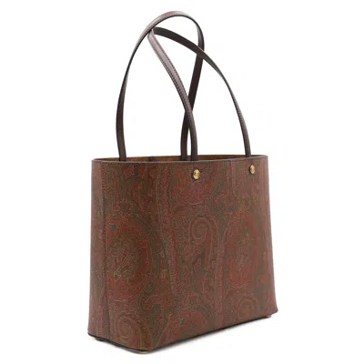 Etro Multicolor Tote In Brown