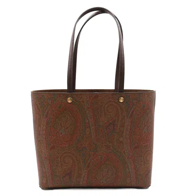 Etro Multicolor Tote In Brown
