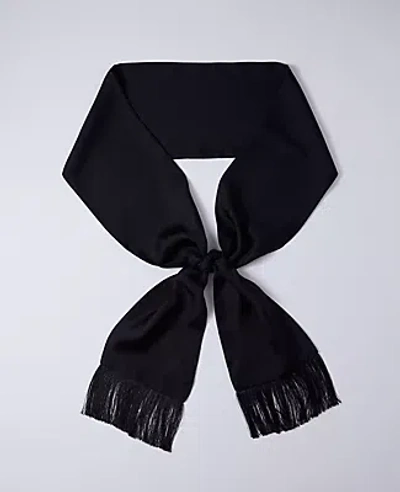 Ann Taylor Skinny Silk Scarf In Black