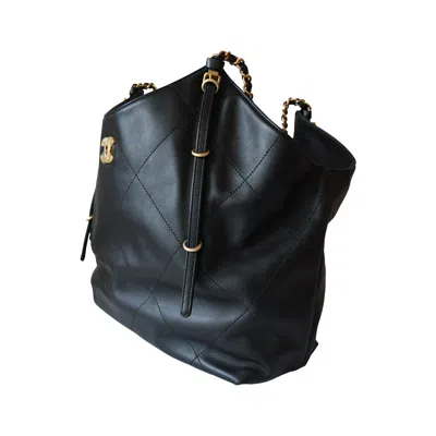 Pre-owned Chanel Quilted 25s Tote Bag Gold Hardware Black