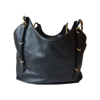 Pre-owned Chanel Quilted 25s Tote Bag Gold Hardware Black