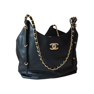 Pre-owned Chanel Quilted 25s Tote Bag Gold Hardware Black