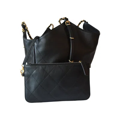 Pre-owned Chanel Quilted 25s Tote Bag Gold Hardware Black