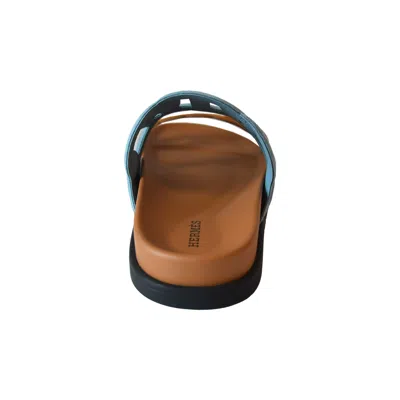 Pre-owned Hermes Extra Sandal Blue Brown