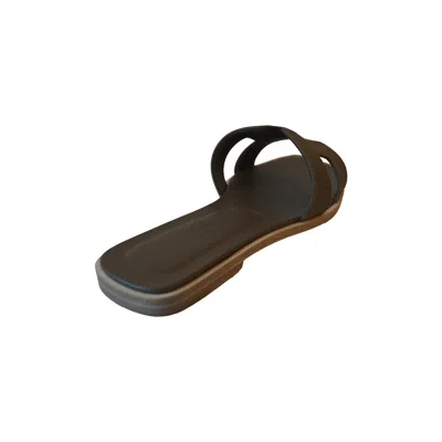 Pre-owned Hermes Oran Sandals Etoupe