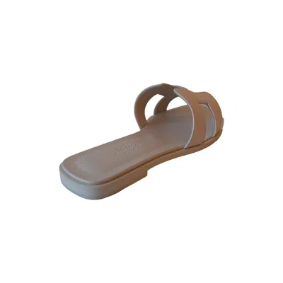 Pre-owned Hermes Oran Sandals Pink