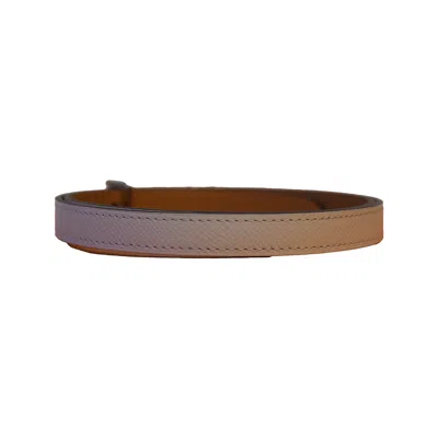 Pre-owned Hermes White Pop H Belt Craie
